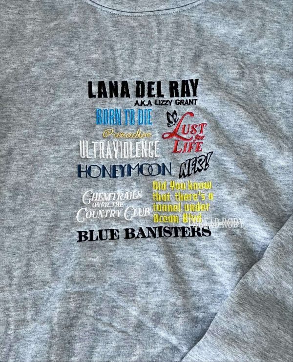 Lana Del Rey Album ( Design 3 ) – Embroidered Crew