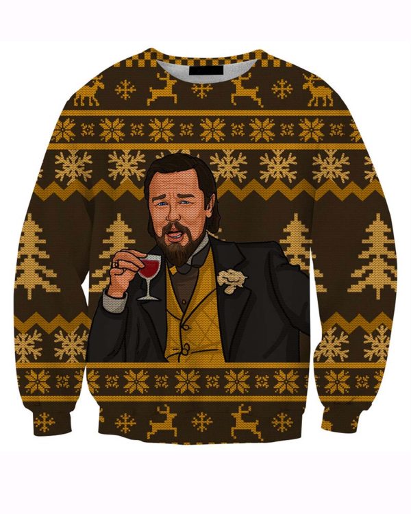 Laughing Leo Woolen Ugly Christmas Sweatshirt