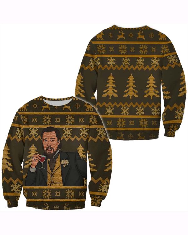 Laughing Leo Woolen Ugly Christmas Sweatshirt