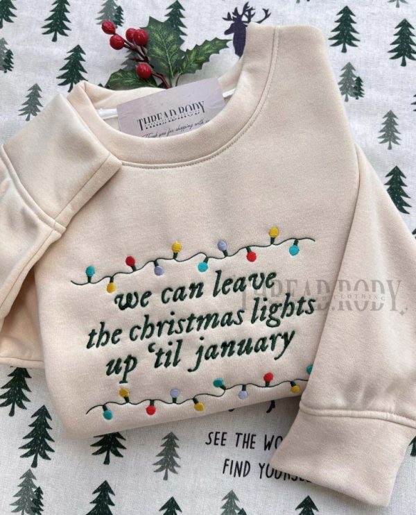 Christmas Lights – Embroidered Sweatshirt