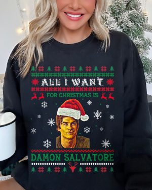 Damon Salvatore – All I want for this Christmas sweatshirt