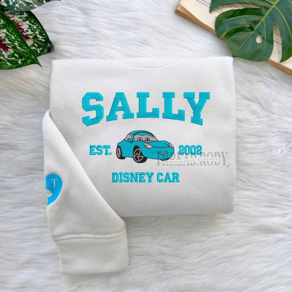 MC Queen and Sally –  Cars Embroidered Sweatshirt