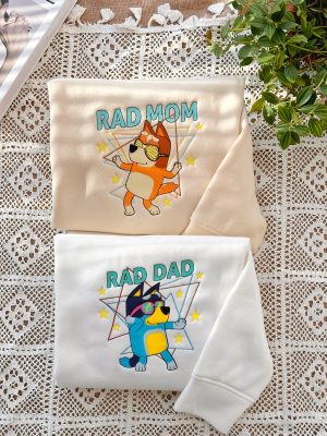 Rad Dad and Rad Mom – Bluey Embroidered Sweatshirt