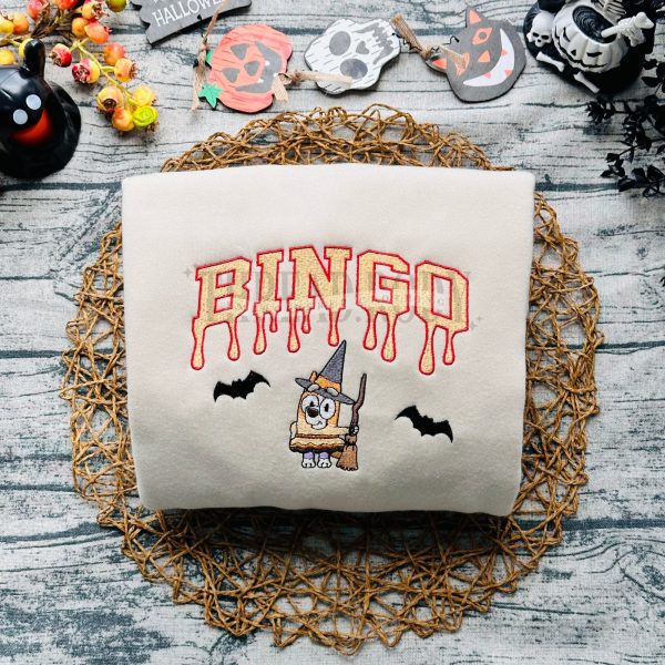 Bluey and Bingo Spooky – Embroidered Sweatshirt